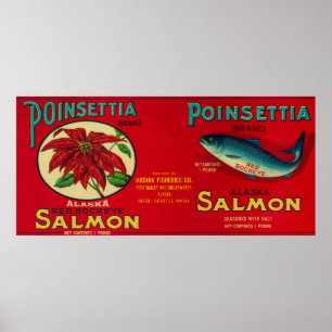 Affiches Le saumon de poinsettia peut marquer