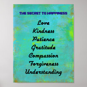 Affiches Le Secret De La Typographie Du Bonheur