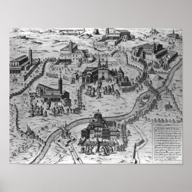 Affiches Le Sette Chiesa di Roma, 1575 (Devant)