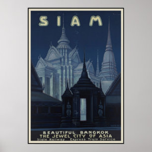 Affiches Le Siam beau Bangkok