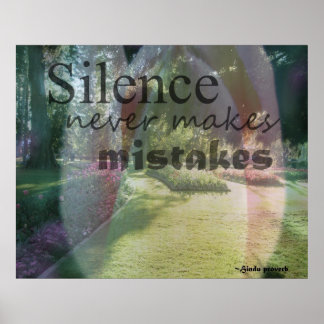 Affiches Le silence ne fait jamais d'erreurs tulipe rose