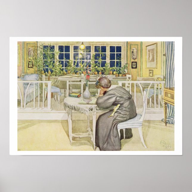 Affiches Le soir avant le voyage en Angleterre - Etudier (Devant)