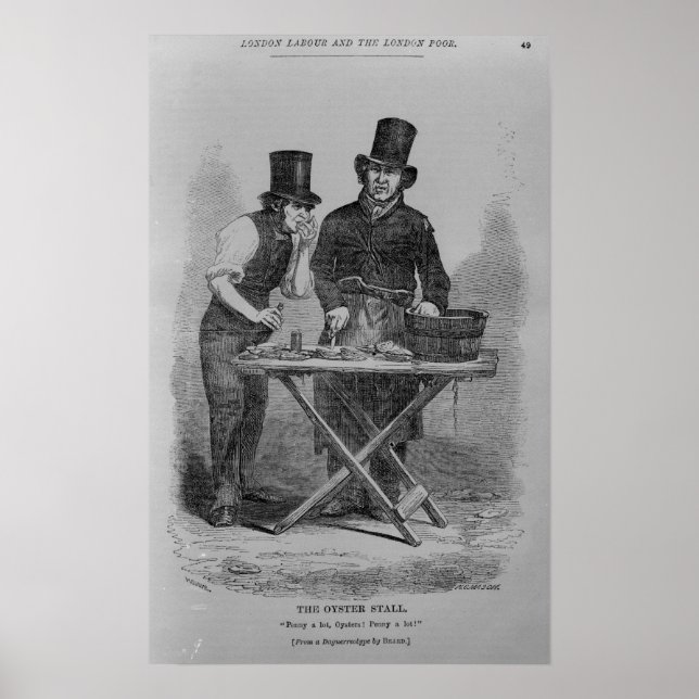 Affiches Le stand d'huîtres (Devant)