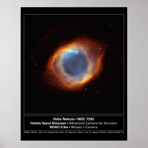 Affiches Le télescope Helix Nebula Hubble