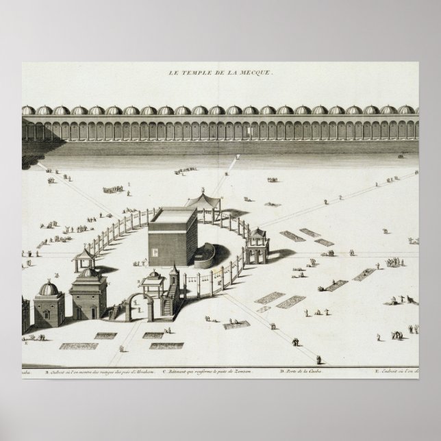 Affiches Le Temple de La Mecque (gravure) (Devant)