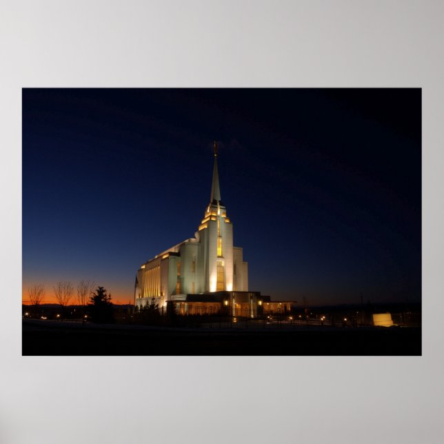 Affiches Le temple Rexburg LDS (Devant)