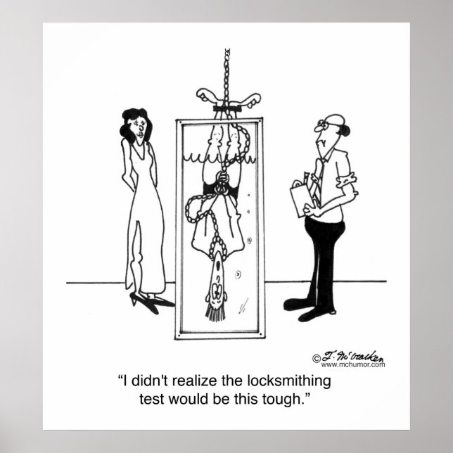 Affiches Le Test De Verrouillage Est Difficile (Devant)