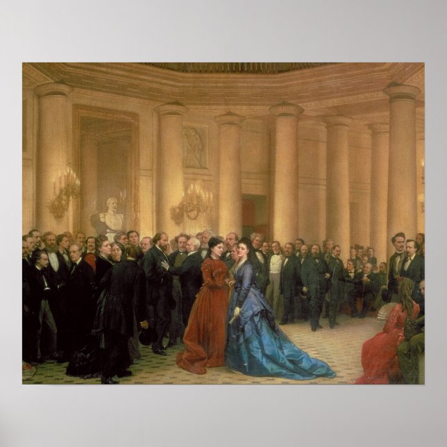 Affiches Le Théâtre de l'Odéon, Paris, 1869 (huile sur toil (Devant)