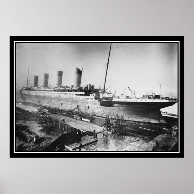 Affiches Le Titanic a été construit en 1909 (Devant)