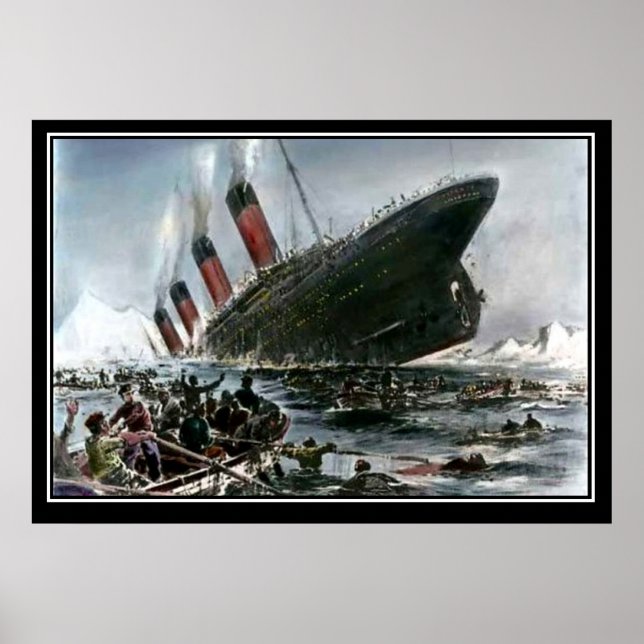 Affiches Le Titanic Sinking Artist Voir série titanesque (Devant)