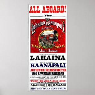 Affiches Le train de canne à sucre avec des locomotives de