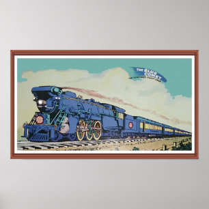 Affiches Le train New Jersey Central Blue Comet