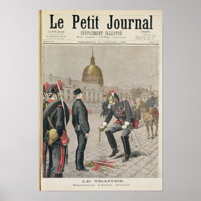 Affiches Le traître la dégradation d'Alfred Dreyfus (Devant)