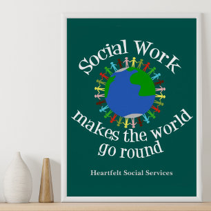 Affiches Le travail social fait tourner le monde