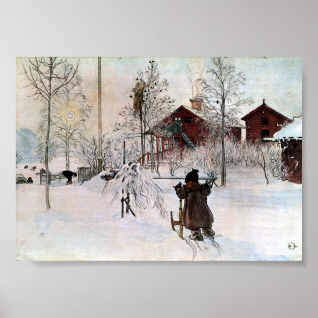 Affiches Le triage avant et la maison de lavage dans la nei (Devant)