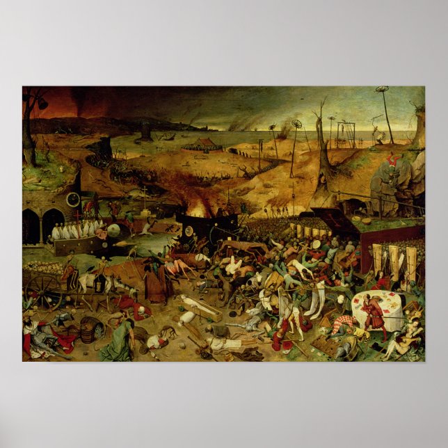 Affiches Le triomphe de la mort, c.1562 (huile sur panneau) (Devant)