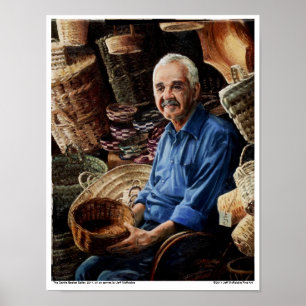 Affiches Le vendeur doux de panier