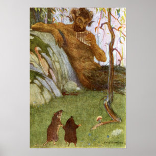 Affiches Le vent dans l'illustration d'original de saules