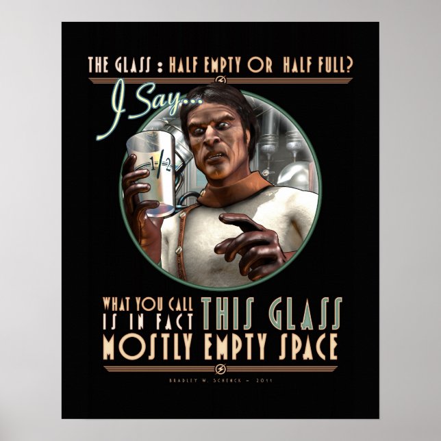 Affiches Le verre : La plupart des espaces vides (16x20") (Devant)