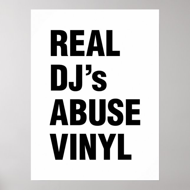AFFICHES LE VINYLE DE LA VIOLENCE DE VÉRITABLE DJ (Devant)