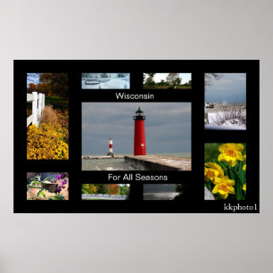 Affiches Le Wisconsin pendant toutes les saisons
