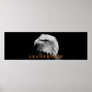 Affiches Leadership d'aigle noir et blanc