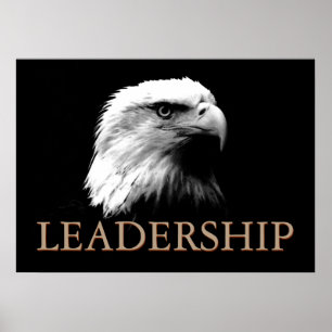 Affiches Leadership inspiré de l'aigle noir et blanc