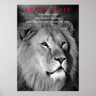 Affiches Leadership motivationnel Fierté de lion