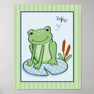 Affiches Leap Frog Turtle Nursert Mur Art Imprimer