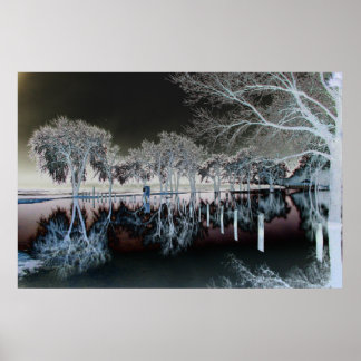 Affiches L'Eau S'Étend Profondément