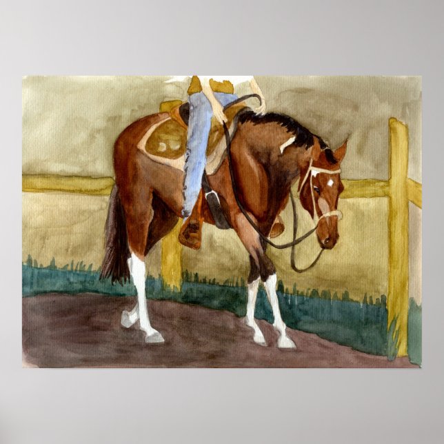 Affiches Leçons de début Paint Horse Plaisir occidental (Devant)