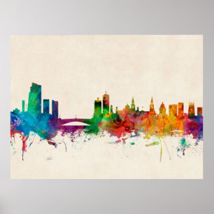 Affiches Leeds England Skyline