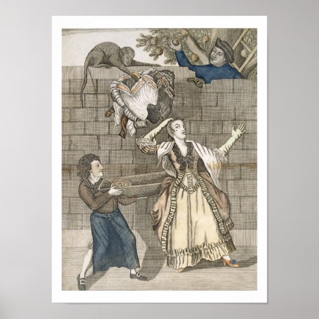 Affiches Léger de main par un singe ou la tête de la dame U (Devant)