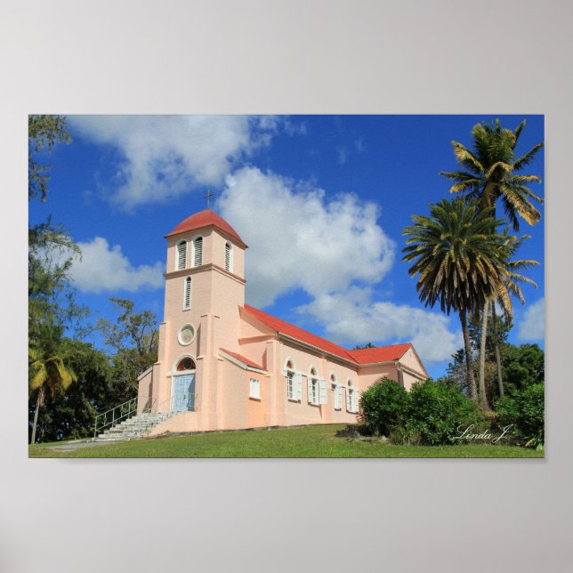 Affiches L'église à Antigua Canvas Imprimer (Devant)