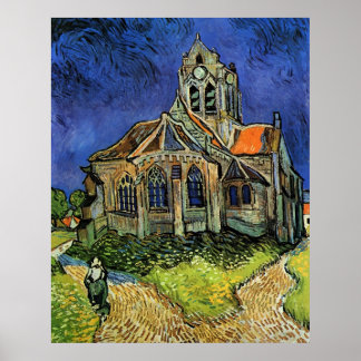 Affiches L'église d'Auvers par Vincent van Gogh