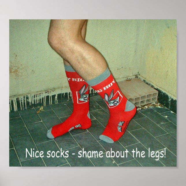 Affiches Legs and Socks Humour (Devant)