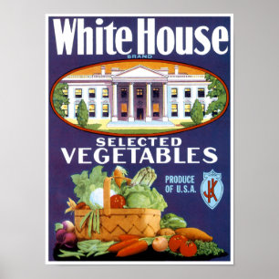 Affiches Légumes sélectionnés par la Maison Blanche