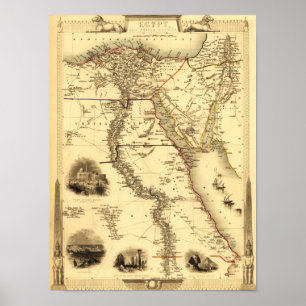 Affiches L'Egypte et l'ArabiaPanoramic MapEgypt