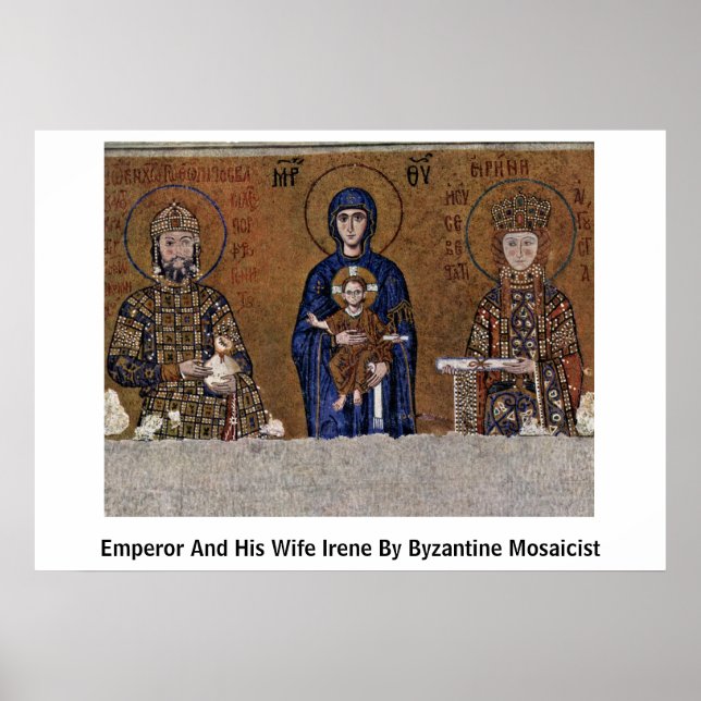 Affiches L'Empereur Et Sa Femme Irène Par Le Mosaiciste Byz (Devant)