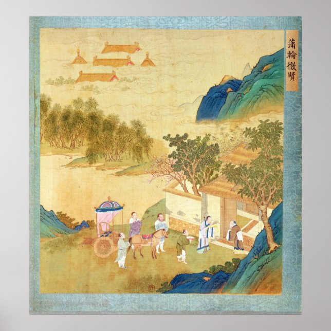 Affiches L'empereur Wu Ti accueillant un homme de lettres (Devant)