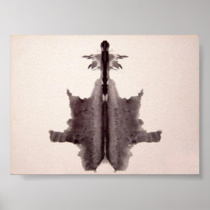 Affiches L'encre d'essai de Rorschach éponge le plat 6