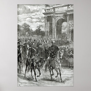 Affiches L'entrée de Napoléon III et Victor Emmanuel