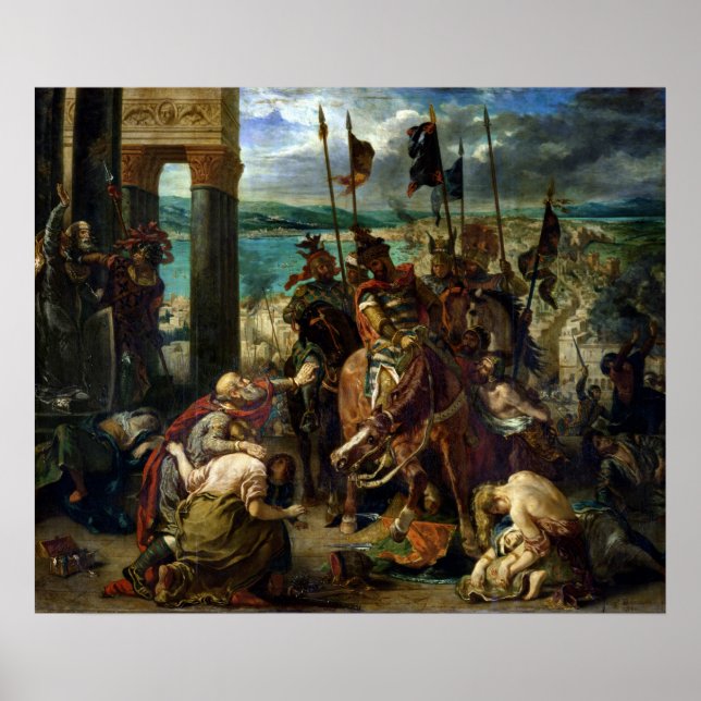 Affiches L'entrée des Croisés à Constantinople (Devant)