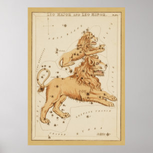 Affiches Leo Le Lion - Signe Vintage de l'image du Zodiaque