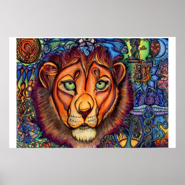 Affiches Leo Lion, Calme et Fierce (Devant)