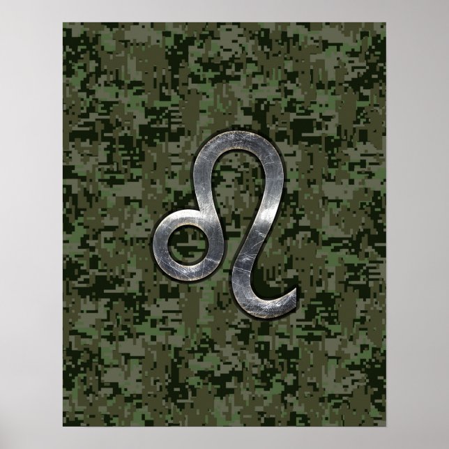 Affiches Léo Zodiac Connexion Camouflage numérique vert (Devant)