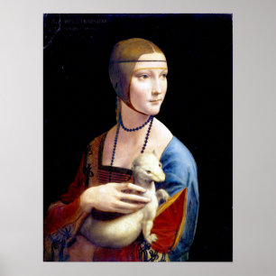 Affiches Léonard de Vinci Lady avec une mine