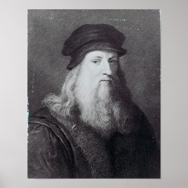 Affiches Leonardo da Vinci, gravé par Raphael (Devant)