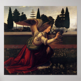 Affiches Leonardo DaVinci Annonciation Angel imprimé