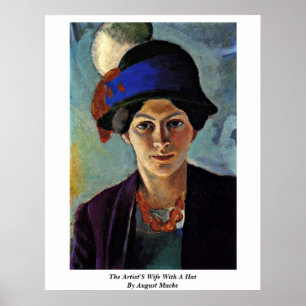 Affiches L'épouse des artistes avec un casquette avant août
